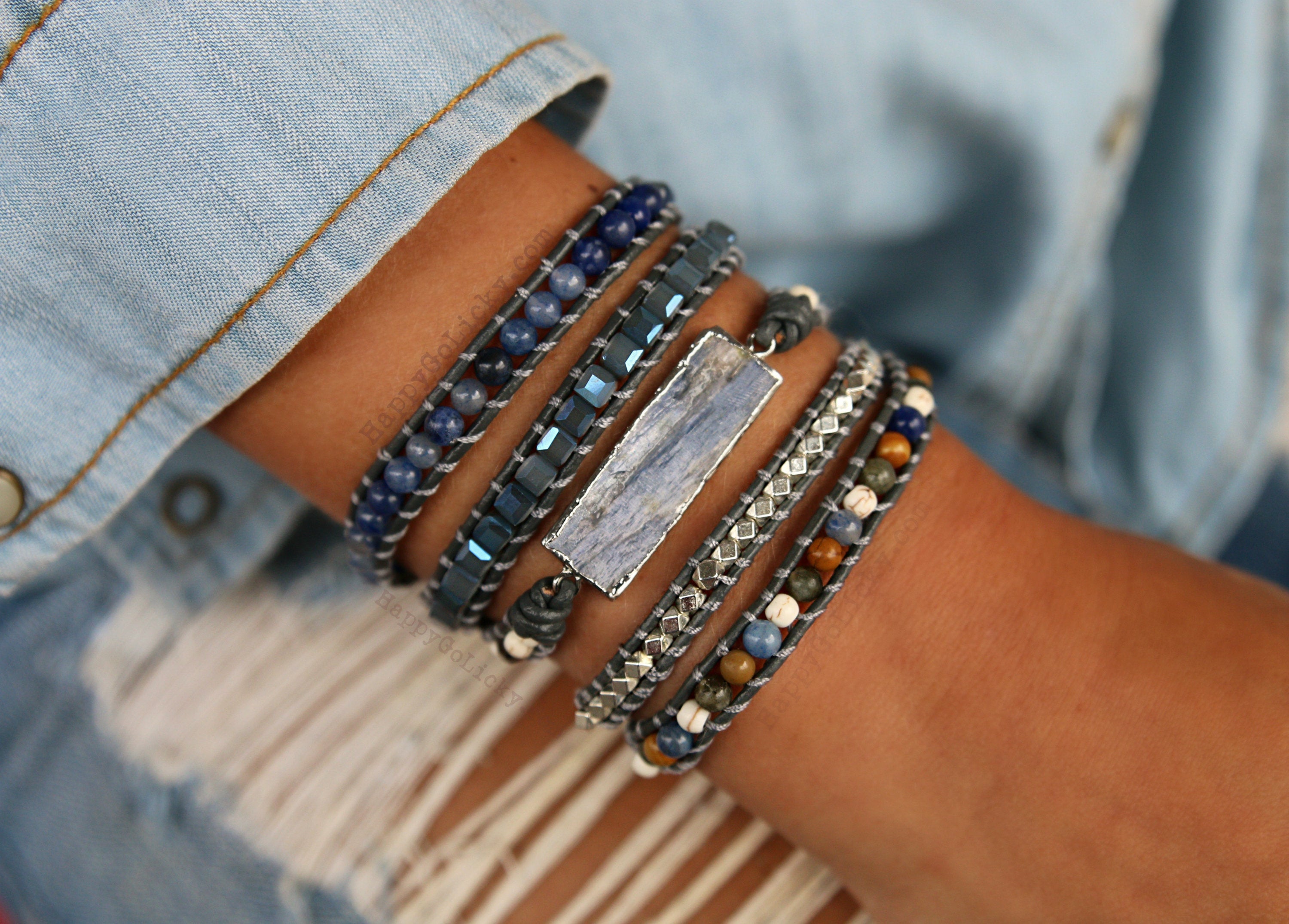 Blue wrap clearance bracelet