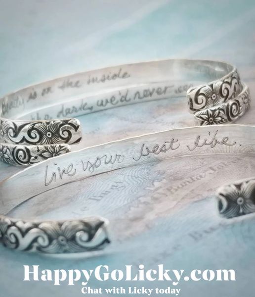 PERSONALIZED Sterling Silver Bracelet, Custom Silver CUFF Bracelet, Personalized Jewelry Custom Bracelet Personalized Gifts for Her Under 50