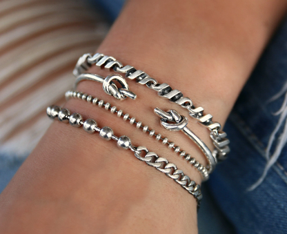 HappyGoLicky sterling silver stacking bracelets