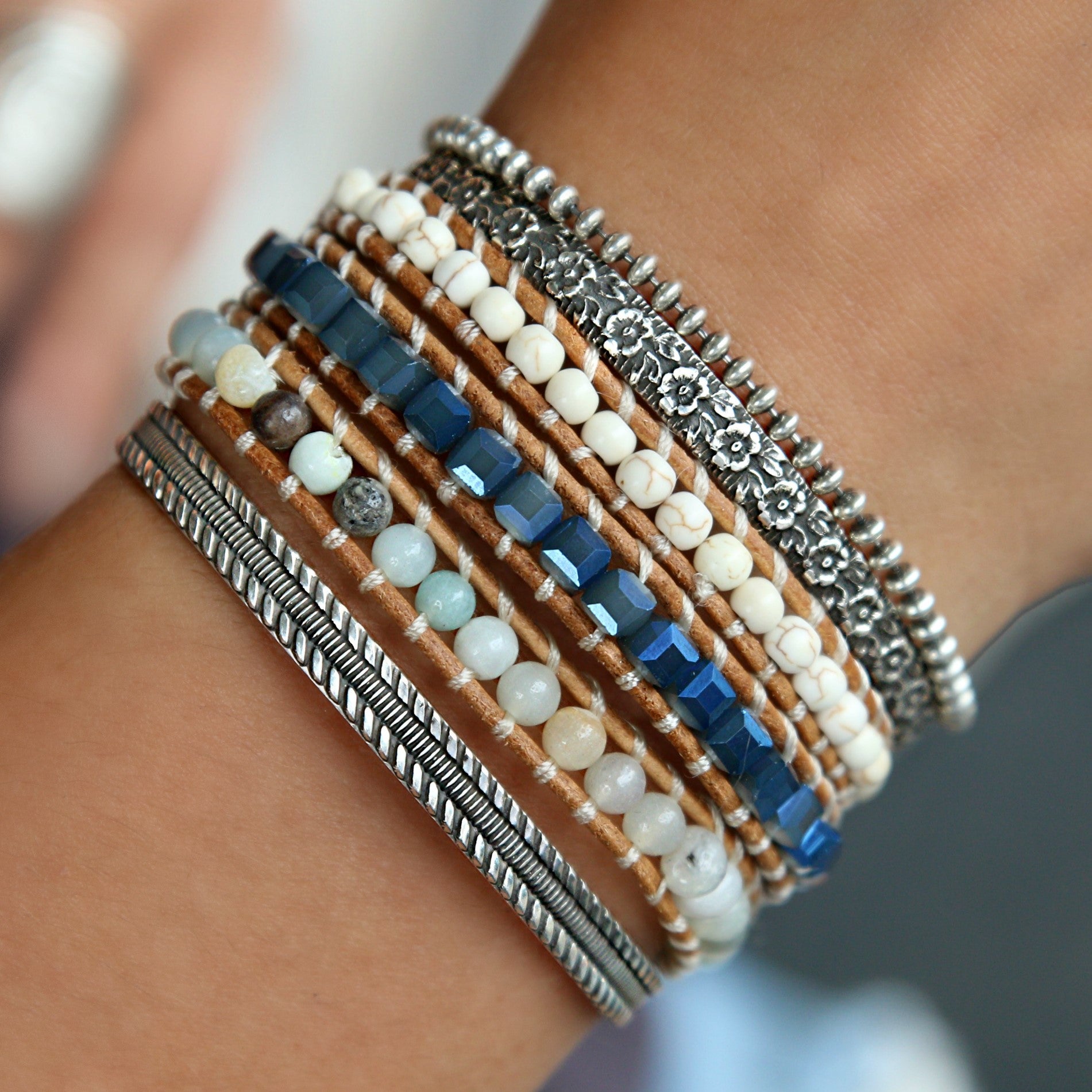 Boho Wrap Bracelets by HappyGoLicky | Handmade Sterling Silver Jewelry ...