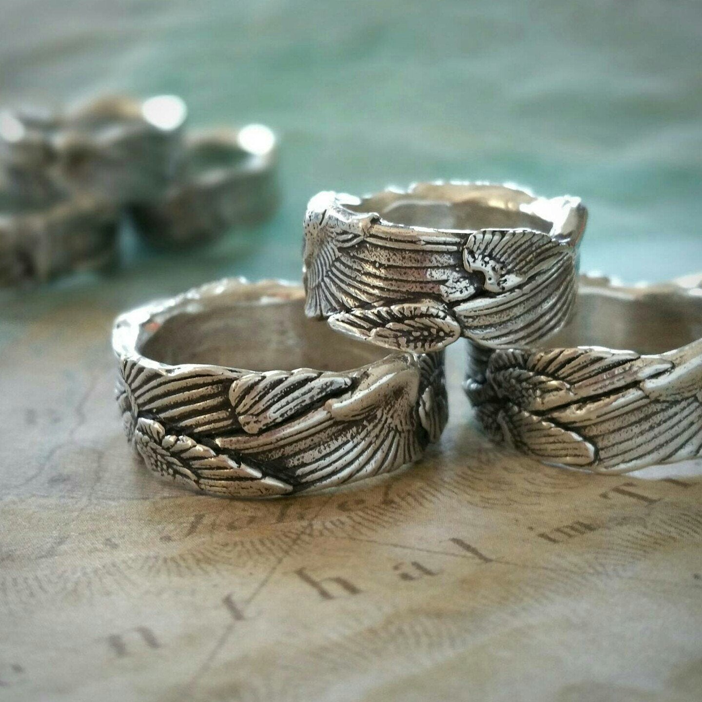 Boho sales silver rings