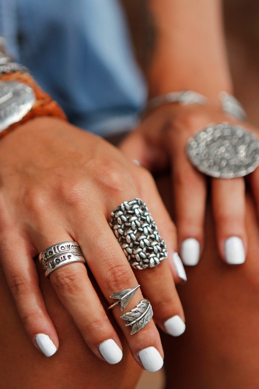 Sterling Silver Midi Ring - HappyGoLicky Jewelry