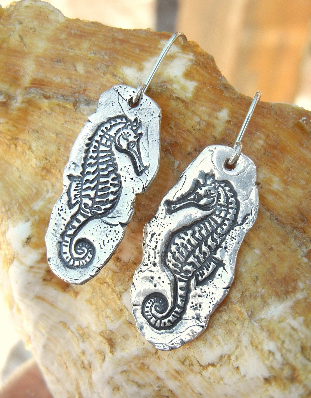 Seahorse on sale earrings silver